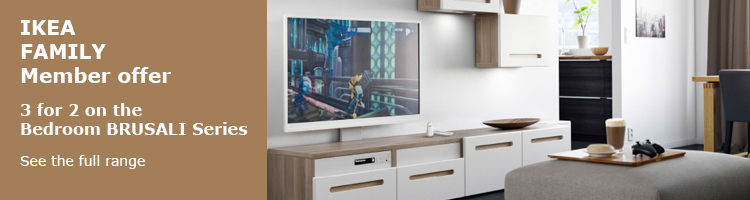 Advertisement - IKEA 3 for 2 on the Bredroom BRUSALI Series